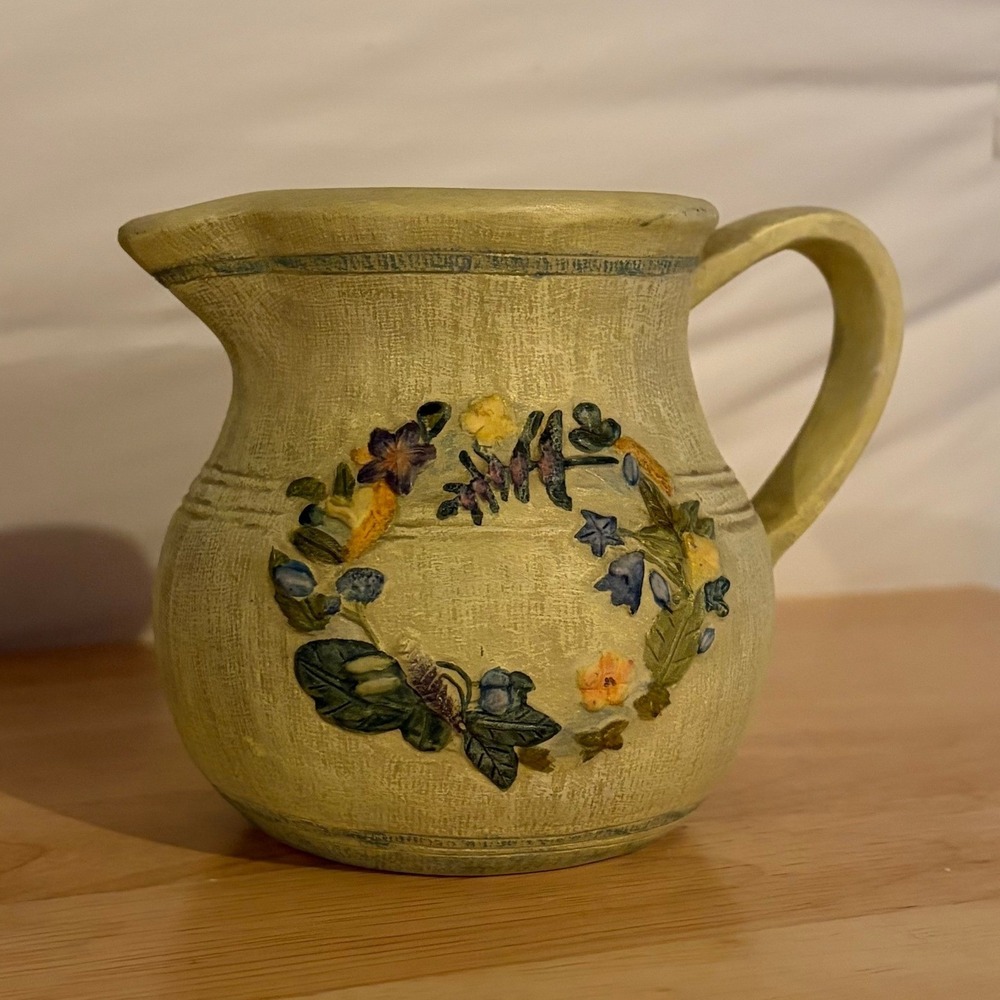 Bobs Pottery Antiques & Heirlooms Floral Small Creamer Elizabeth King Brownd